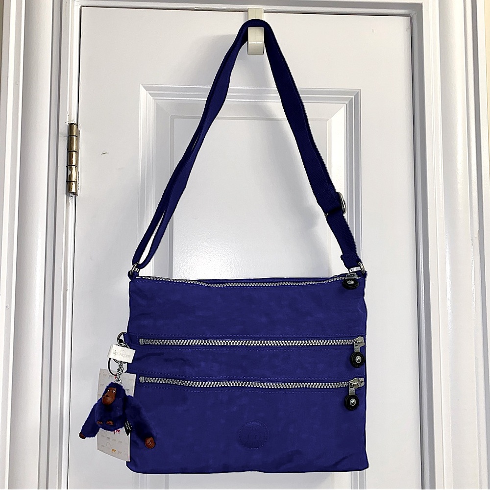NWT Kipling Alvar Crossbody Purse in Flash Blue Purple